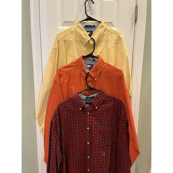 Tommy Hilfiger Other - Lot Of 3 Y2K Tommy Hilfiger Men's XL Long Sleeve Button Logo Shirts